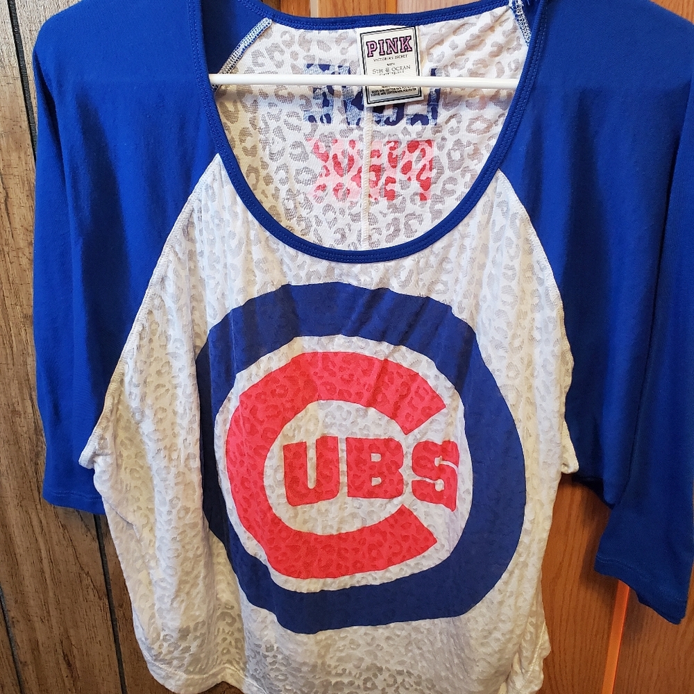 Victoria's Secret Pink animal print Cubs shirt